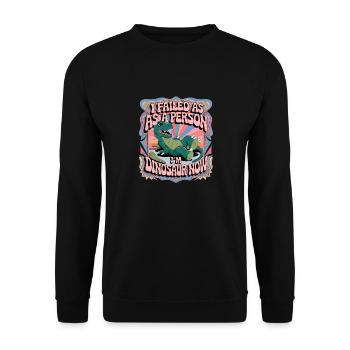 Je suis maintenant un dinosaure : design humoristique pour - Sweat-shirt Unisexe - noir - Devant - Alina (178cm) & Michal (187cm)