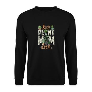 Amoureux des plantes Jardinage Maman Best - Sweat-shirt Unisexe - noir - Devant - Alina (178cm) & Michal (187cm)