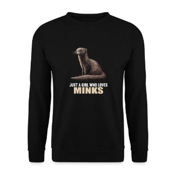 Vison Vison - Sweat-shirt Unisexe - noir - Devant - Alina (178cm) & Michal (187cm)