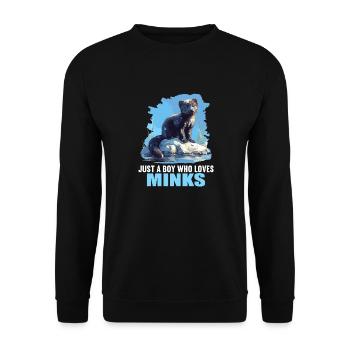Vison Vison - Sweat-shirt Unisexe - noir - Devant - Alina (178cm) & Michal (187cm)