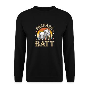 Backgammon Spiel - Unisex Pullover - Schwarz - Vorne - Alina (178cm) & Michal (187cm)