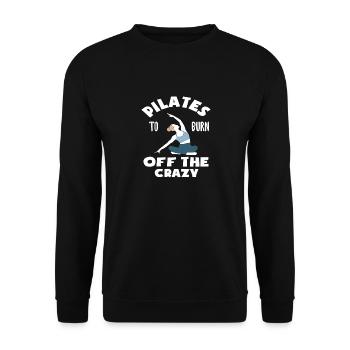 Le Pilates pour s’entraîner à la folie - Sweat-shirt Unisexe - noir - Devant - Alina (178cm) & Michal (187cm)