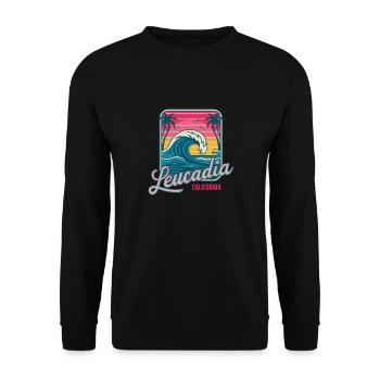 Plage de Leucadia California Palms - Sweat-shirt Unisexe - noir - Devant - Alina (178cm) & Michal (187cm)