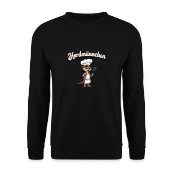 Herdmännchen Erdmännchen Wortwitz Koch - Unisex Sweatshirt - black - Front - Alina (178cm) & Michal (187cm)