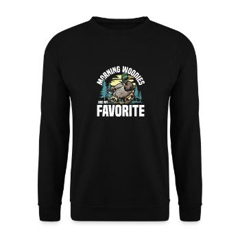 Duck hunters shoot heavier loads flag - Unisex Sweatshirt - black - Front - Alina (178cm) & Michal (187cm)