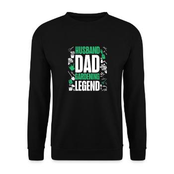 Plant Lover Gardening Dad Husband - Unisex Pullover - Schwarz - Vorne - Alina (178cm) & Michal (187cm)