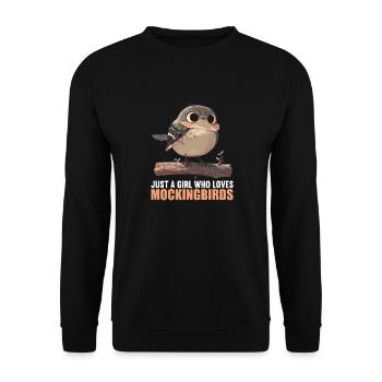 Spottdrosseln Spottdrossel - Unisex Pullover - Schwarz - Vorne - Alina (178cm) & Michal (187cm)