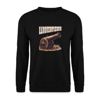 CANNON FEVER - Unisex Sweatshirt - black - Front - Alina (178cm) & Michal (187cm)