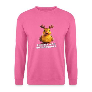 DUCK REINDEER A ÉTÉ VENDU - Sweat-shirt Unisexe - rose - Devant
