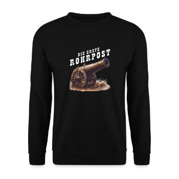 CANNON THE FIRST PNEUMATIC TUBE SYSTEM - Unisex Sweatshirt - black - Front - Alina (178cm) & Michal (187cm)