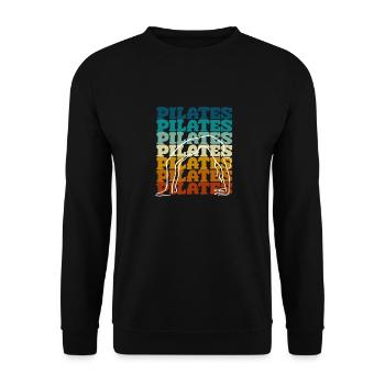 Pilates exercise motif for Pilates fans - Unisex Sweatshirt - black - Front - Alina (178cm) & Michal (187cm)