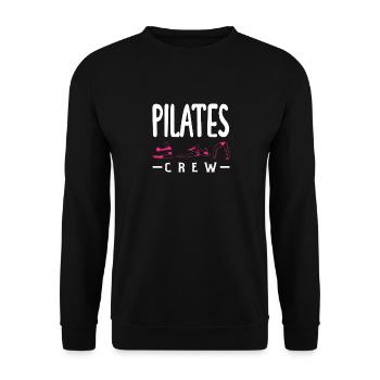 Pilates Crew Team Motivation Joy - Unisex Sweatshirt - black - Front - Alina (178cm) & Michal (187cm)