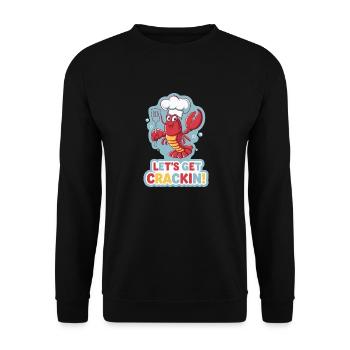 C’EST PARTI POUR LE CRACKIN - Sweat-shirt Unisexe - noir - Devant - Alina (178cm) & Michal (187cm)