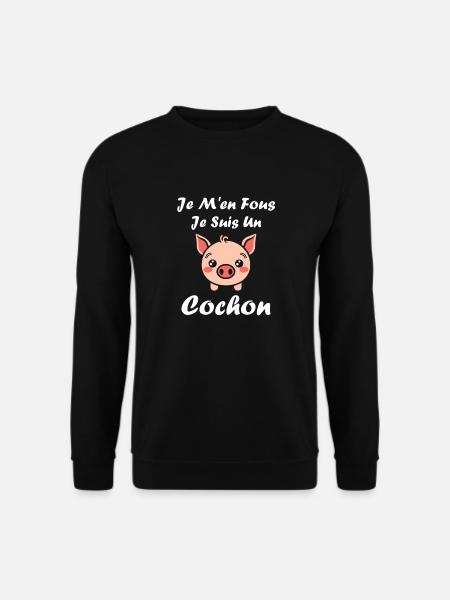 cochon - Sweat-shirt Unisexe - noir