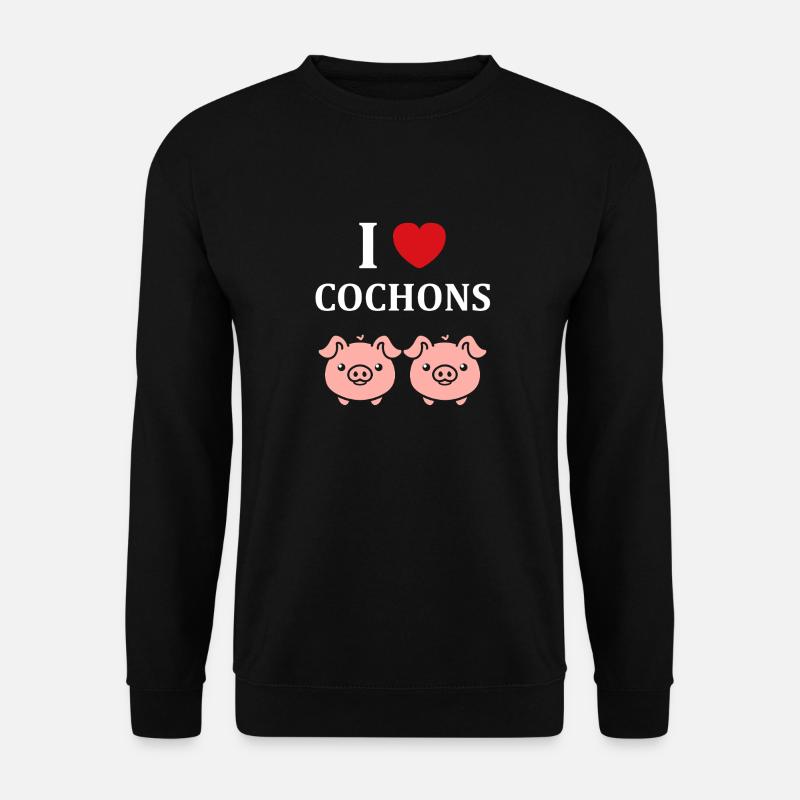 cochon - Sweat-shirt Unisexe - noir