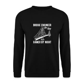 Ingénieur des ponts Construction de ponts - Sweat-shirt Unisexe - noir - Devant - Alina (178cm) & Michal (187cm)