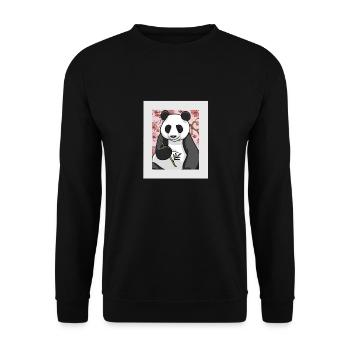 Asia China Panda Bear Bears Kids Child - Unisex Sweatshirt - black - Front - Alina (178cm) & Michal (187cm)