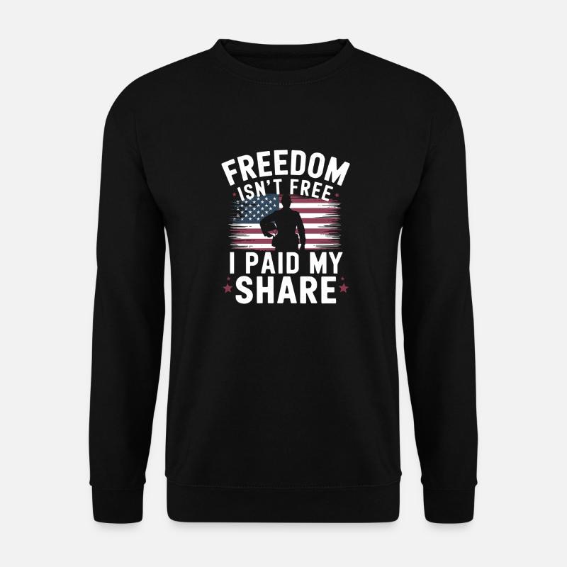 Veteran Military Soldier - Unisex Sweatshirt - black
