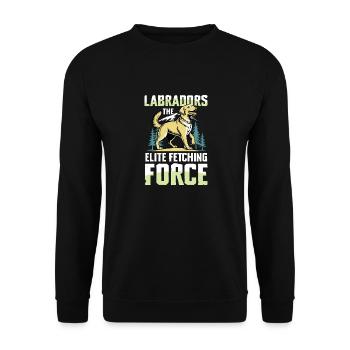 Chasse au Labrador - Sweat-shirt Unisexe - noir - Devant - Alina (178cm) & Michal (187cm)