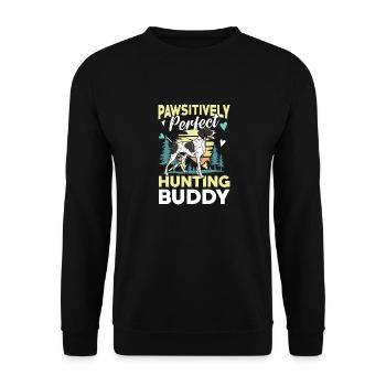 Duck hunters shoot heavier loads flag - Unisex Sweatshirt - black - Front - Alina (178cm) & Michal (187cm)
