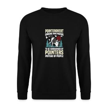 Entenjäger Schießen Schwerere Ladungen Flagge - Unisex Pullover - Schwarz - Vorne - Alina (178cm) & Michal (187cm)