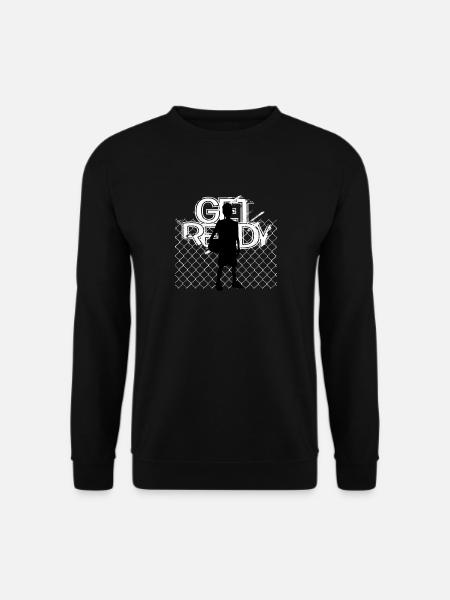 Get Ready Basketball Silhouette Design - Unisex Sweatshirt - black