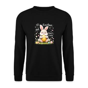 C’est Pâques et je m’en fiche - Sweat-shirt Unisexe - noir - Devant - Alina (178cm) & Michal (187cm)