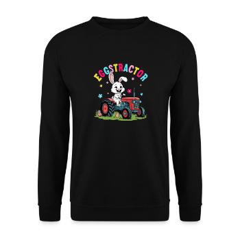 Eggstractor - Unisex Sweatshirt - black - Front - Alina (178cm) & Michal (187cm)