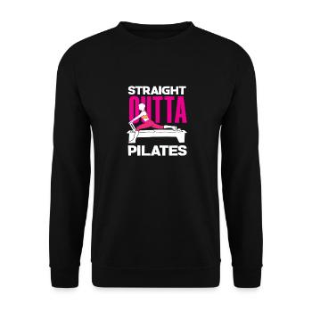 Pilates Straight Outta Pilates - Sweat-shirt Unisexe - noir - Devant - Alina (178cm) & Michal (187cm)