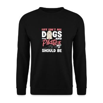 Le Pilates et les chiens pour votre vie - Sweat-shirt Unisexe - noir - Devant - Alina (178cm) & Michal (187cm)