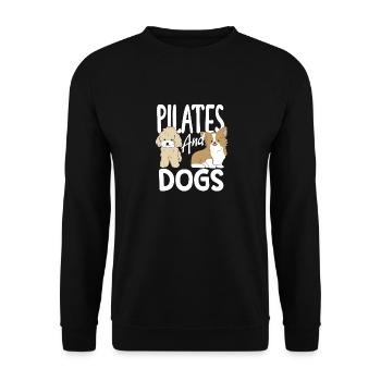 Pilates et chiens pour les amoureux des animaux - Sweat-shirt Unisexe - noir - Devant - Alina (178cm) & Michal (187cm)