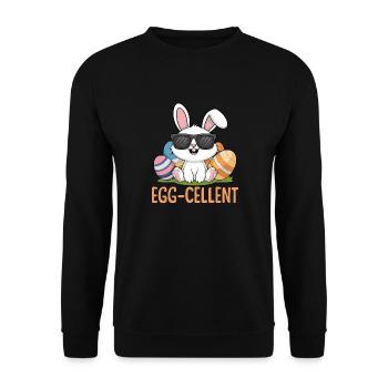 Egg Cellent - Unisex Sweatshirt - black - Front - Alina (178cm) & Michal (187cm)