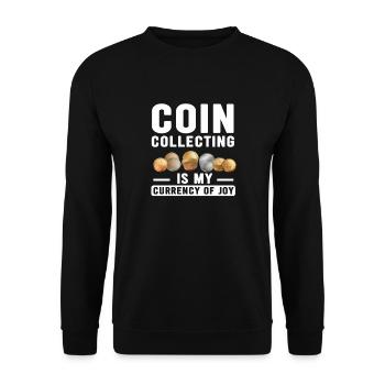 Numismatics Coin Collector Art - Unisex Sweatshirt - black - Front - Alina (178cm) & Michal (187cm)