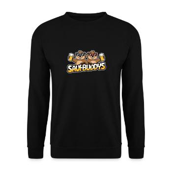Saufbuddy Saufbuddies Saufen Bier Alkohol Fête Bie - Sweat-shirt Unisexe - noir - Devant - Alina (178cm) & Michal (187cm)
