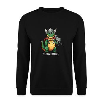 Alligathor - Unisex Pullover - Schwarz - Vorne - Alina (178cm) & Michal (187cm)