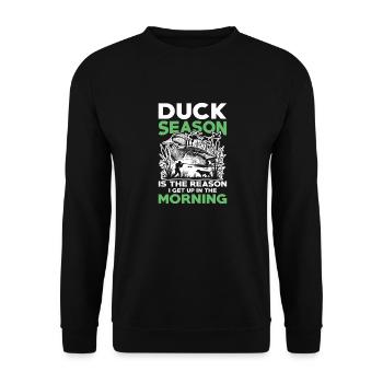 Duck hunters shoot heavier loads flag - Unisex Sweatshirt - black - Front - Alina (178cm) & Michal (187cm)
