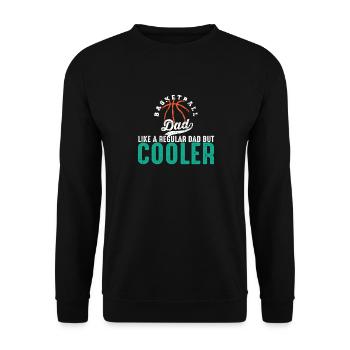 Basketball-Vater Basketball Dad - Unisex Sweatshirt - black - Front - Alina (178cm) & Michal (187cm)