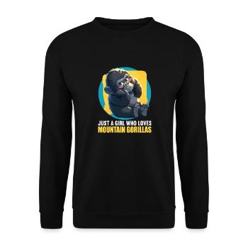 Mountain gorillas Mountain gorilla - Unisex Sweatshirt - black - Front - Alina (178cm) & Michal (187cm)