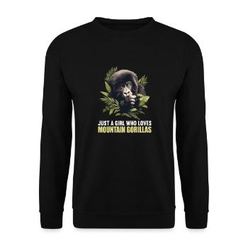 Mountain gorillas Mountain gorilla - Unisex Sweatshirt - black - Front - Alina (178cm) & Michal (187cm)