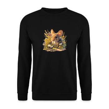 Mäuse Maus - Unisex Pullover - Schwarz - Vorne - Alina (178cm) & Michal (187cm)