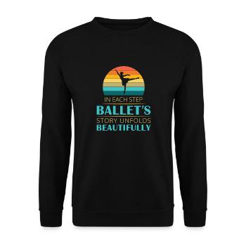 Ballerina Ballett mädchen - Unisex Pullover - Schwarz - Vorne - Alina (178cm) & Michal (187cm)