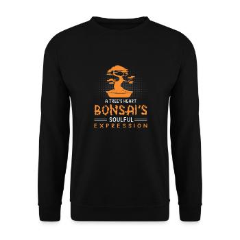 Bonsai Tree - Unisex Pullover - Schwarz - Vorne - Alina (178cm) & Michal (187cm)