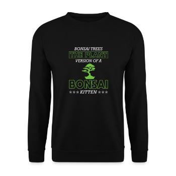 Bonsai Tree - Unisex Pullover - Schwarz - Vorne - Alina (178cm) & Michal (187cm)