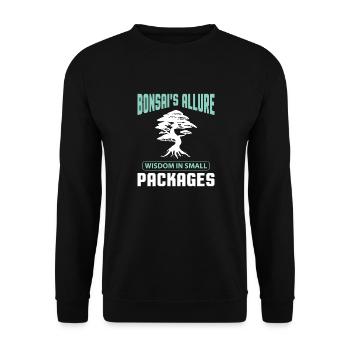 Bonsai Tree - Unisex Pullover - Schwarz - Vorne - Alina (178cm) & Michal (187cm)
