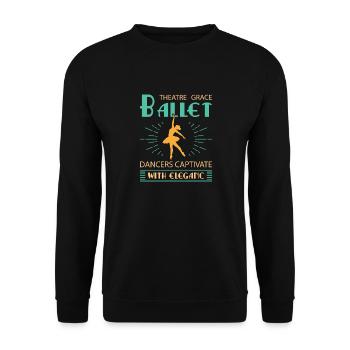 Ballerina Ballett mädchen - Unisex Pullover - Schwarz - Vorne - Alina (178cm) & Michal (187cm)