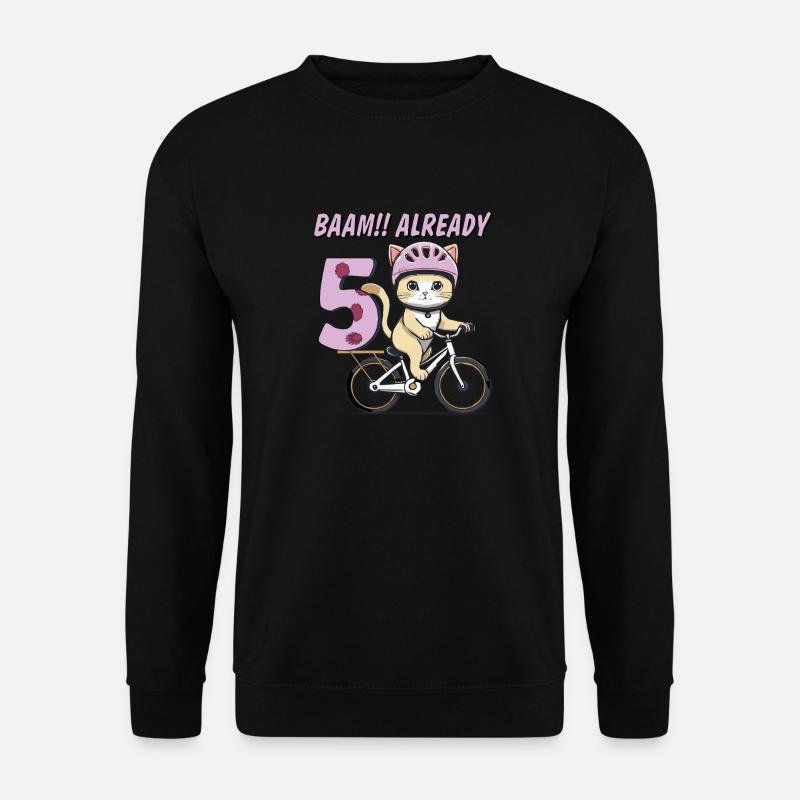 VÉLO CHAT BAAM !! DÉJÀ 5 - Sweat-shirt Unisexe - noir