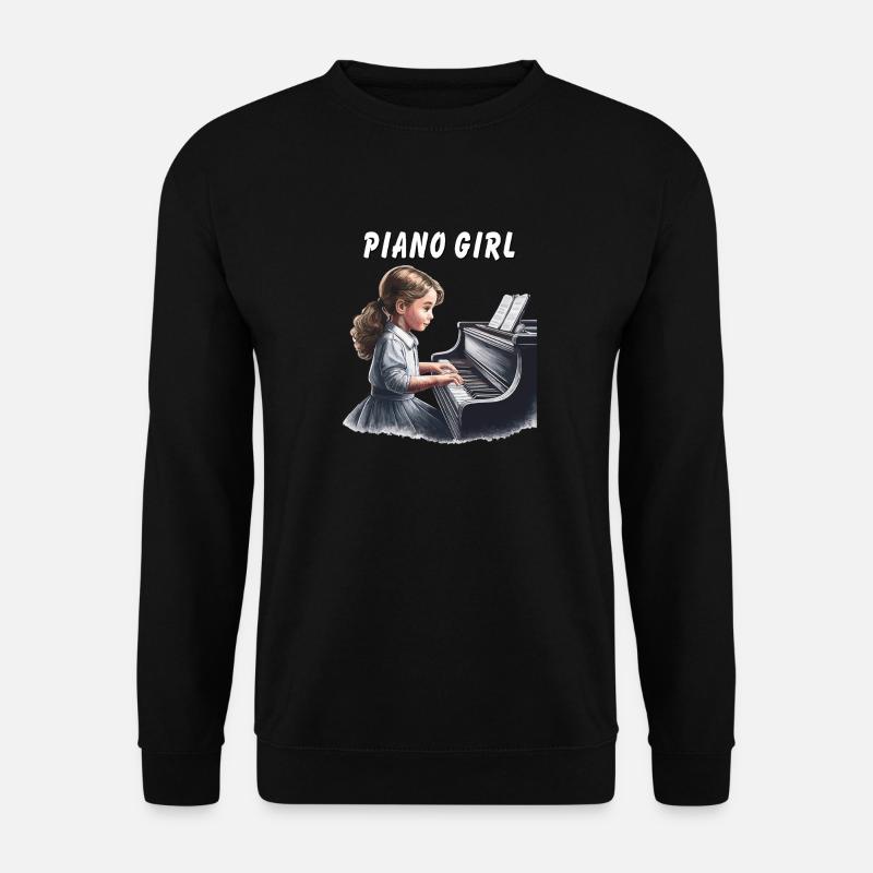 PIANO GIRL - Unisex Pullover - Schwarz