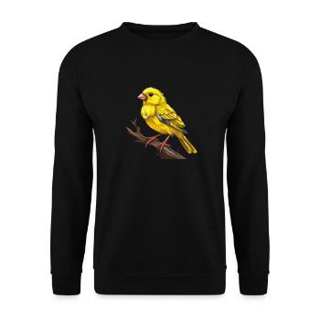 OISEAU CANARI - Sweat-shirt Unisexe - noir - Devant - Alina (178cm) & Michal (187cm)