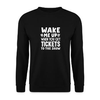 Musical Lovers Tickets to the next show - Unisex Sweatshirt - black - Front - Alina (178cm) & Michal (187cm)