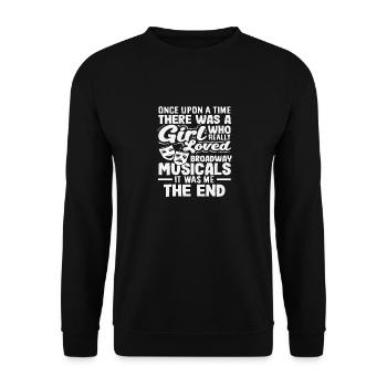 Musical lovers Broadway musicals to love - Unisex Sweatshirt - black - Front - Alina (178cm) & Michal (187cm)